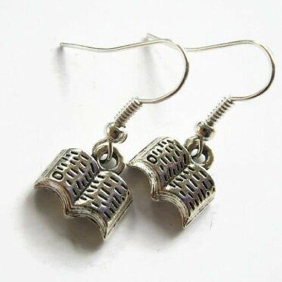 The Lux Gem Jewelry - Book Silver Earrings
